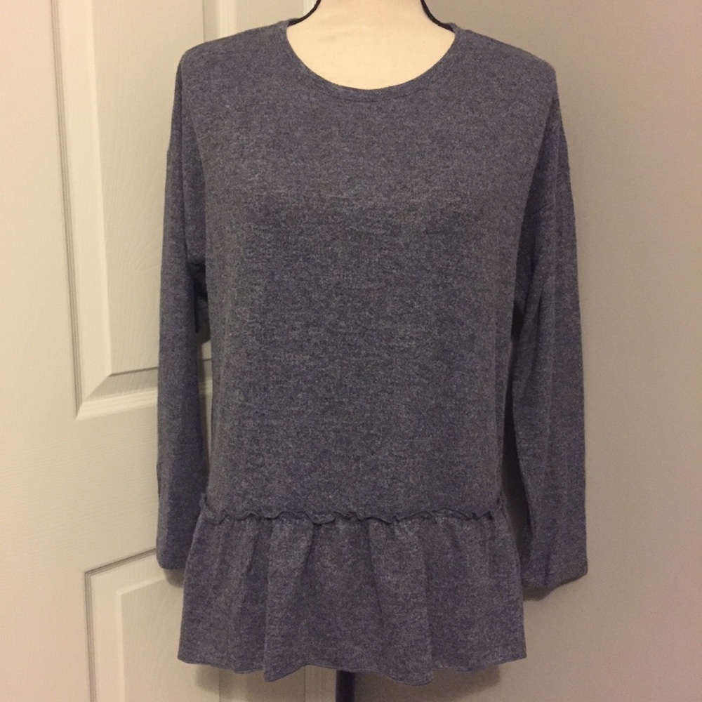 MICHAEL Michael Kors Ruffle Bottom Sweater
